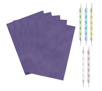 50 Feuilles de Papier Calque et 5 Stylos à Embosser, Papier Transfert 21 x 29,7 cm, Tracing Paper, Papier Carbone pour Calquer, Papier Calque A4 pour Bois, Toile, Céramique