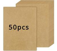 50 feuilles de papier de papeterie Kraft brun A4 et papier d'artisanat pour les arts et l'artisanat, le dessin, les projets de DIY - Papier Kraft compatible imprimante Papier kraft de couleur claire 8
