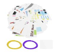 50 feuilles de traits d'impression 3D, 2 consommables pour stylos d'impression 3D, modèle pour accessoires de stylo 3D, modèle pour livres de dessin 3D