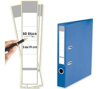 50 Feuilles Étiquettes Autocollantes pour Dos Classeur Large,Personnalisables et Imprimables,3,6 x 19cm,Conforme DIN