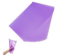 50 feuilles Feuilles de plastique flexible en PVC translucide coloré - Format A4 30x21 cm, épaisseur 0,3 mm pour travaux manuels, bricolage, décoration de fenêtres et projets d'affichage (Violet)