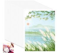 50 Feuilles Feuilles Papier Aquarelle 230 g/m² Coton Papier Aquarelle A4 Blanc 21 x 29,7 cm Grain Fin pour Aquarelle, Gouache, Acrylique, Dessin, D'art DIY, pour Les Artistes, Écoliers et Étudiants