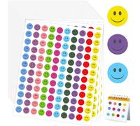 50 Feuilles Gommettes Smile Autocollant,Smiley Face Stickers,Rond Gommettes Récompense,Adapté Aux Enseignants Et Propice À L’Interaction Enseignant-Élève,Coloré