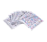 50 Feuilles Mélange Couleur 3d Conception Pointe Nail Art Autocollant Décalcomanie Manucure Fleur Enveloppes Patch Décorations Outils Pour Nail Art Nouvelle Arrivée