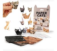 50 Feuilles Papier Origami Chats Ensemble,3D Chat Origamis Papier Artisanat Ensemble,Chats Fait Main pour Adultes Enfants Amoureux Cadeau De Noël (Chat)