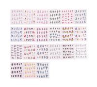 50 Feuilles Stickers ongles Nail Art 3D Autocollants ongles Manucure Décor ZR004
