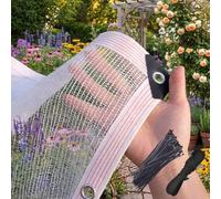 50% Filet d'Ombrage Blanc avec œIllets, Filet de Protection Rectangulaire pour Potager Jardin ou Serre, Toile d'Ombrage Blanche 3x3 3x4 3x6 4x4 pour ExtéRieur Balcon et Jardin(7x8m)