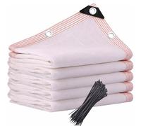 50% Filet d'Ombrage Blanc Pare-Soleil Respirant Anti-UV avec Œillets, Toile de Protection Solaire Filtrante pour Serre de Jardin, Plantes, Succulentes, Potager et Toit de Pergola(3x3.0m)