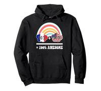 50% français 50% américain pour être 100% génial français américain Sweat à Capuche