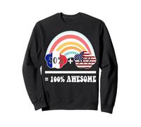 50% français 50% américain pour être 100% génial français américain Sweatshirt