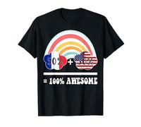 50% français 50% américain pour être 100% génial français américain T-Shirt