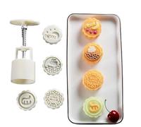 50 g 4 pièces tampons à biscuits ensemble de moules gâteau lune, presse, faire soi-même pression manuelle, décor festival mi-automne, moule coupe-gâteau for la cuisson