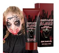 50 g faux gel sanguin avec éponge avare - faux sang de sang Parco Horreur | Halloween dotteen réaliste liquide rouge réaliste cosmétique pour le corps du corps Effets spéciaux lavables