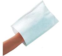 50 Gants De Toilette Molletonnés Non Tissés Jetables 80 GR/m² - Ultra Doux - Le Pro du Médical (50), Blanc, 15_x_22_cm