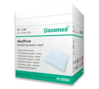 50 gaze stérile 5x5 cm pour pansement en 100% coton - comprimés de gaze stérile 5x5 dans des enveloppes simples non adhérentes
