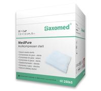 50 gaze stérile 7,5 x 7,5 cm pour pansement en 100% coton - comprimés de gaze stérile 7,5 x 7,5 dans des enveloppes simples non adhérentes