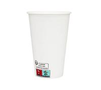 50 GOBELETS CARTON RECYCLABLE 35CL BLANC