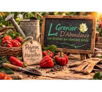 50 graines à semer - Le Grenier d'Abondance - POIVRON Petit Marseillais - Capsicum annuum