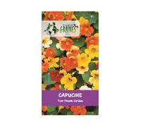 50 graines capucine tom thumb variées - fleurs naines multicolores pour pots et bordures - planète graines