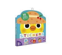 50 Grandes Gommettes Repositionnables pour Enfants - Stickers Thème Jardin - Pré-découpées pour Faciliter la Préhension - 18 mois +