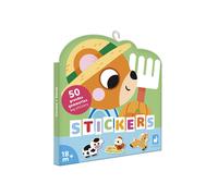 Janod Gommettes 50 grandes - Animaux de la ferme - 7×8 cm - Dès 18 mois - Pré-découpées