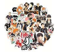 50 Haikyus Autocollants Anime Figurine Vinyle Imperméable Stickers Pour Ordinateur Skateboard Bagages Voiture Vélo