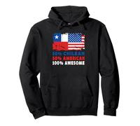 50% Half Chilean Half American 100% Awesome Chile Flag Sweat à Capuche