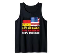50% Half German Half American 100% Awesome Germany Flag Débardeur
