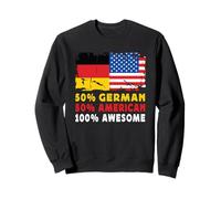 50% Half German Half American 100% Awesome Germany Flag Sweatshirt