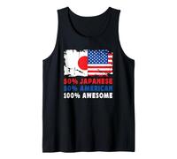 50% Half Japanese Half American 100% Awesome Japan Flag Débardeur
