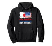50% Half Japanese Half American 100% Awesome Japan Flag Sweat à Capuche