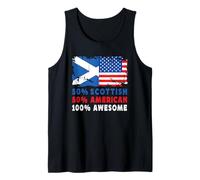 50% Half Scottish Half American 100% Awesome Scotland Flag Débardeur