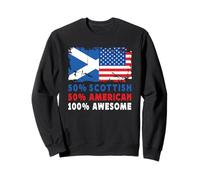 50% Half Scottish Half American 100% Awesome Scotland Flag Sweatshirt