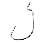 50 hameçons de pêche à Tige courbée et Large Ouverture, Imitation vers Souples biomimétiques for montages Poissons Mandarins, ardillons Roche océanique(2/0# (50 Pieces))