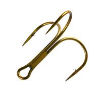 50 hameçons triples, de pêche à Trois Pointes barbelées en Acier Haute teneur Carbone, for la Carpe et mer sur Les rochers(Brown,12#)
