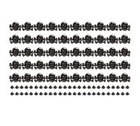 50 Jeux de Rivets Tête de Mort, Tête de Mort Punk Rivet Bricolage, Rivet Rapide Tête de Mort en Métal, Style Gothique Beaux Accessoires de Rivet Bricolage à la Mode pour la Fabrication de(Gris)