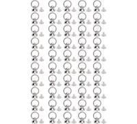 50 kits de rivets à anneau d'extraction 10 x 9 mm Vis de pose en zinc Rivets à tête ronde avec vis en fer de 5,5 mm pour sac de courroie de valise de téléphone Argent
