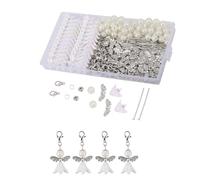 50 lots de pendentifs ange gardien à faire soi-même, charms d'ange à faire soi-même mini petits anges cadeaux, pendentifs ange gardien porte-clés ange gardien breloques pendentifs perles ange kit de