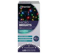 Noël 50 Micro Leds Multicolores Avec Minuterie À Piles Pour Intérieur/Extérieur
