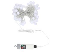 50-lumières petite balle 50-lumières 1.7 petite balle, 2-fils 3V, batterie au lithium 18650 800 mAh, temporisation à trois vitesses, clignotement à huit fonctions, avec télécommande, recharge par USB,