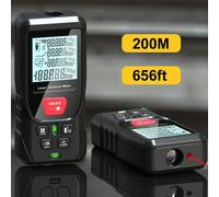 50 m/100 m/150 m/200 m Télémètre laser numérique, niveau à bulle double, rétroéclairé, télémètre laser de haute précision portatif avec sac de rangement 50m,100M,150m,200m,Mise à jour-50m,Mise à jour-