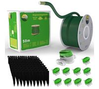 50 m de câble de délimitation + 150 Piques de Terre + 10 connecteurs de câble pour tondeuses robotiques, kit d'accessoires pour câbles de Recherche, Compatible avec