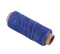 50 m de Fil ciré Plat pour la Couture du Cuir, 150 D 1 mm (bleu roi)