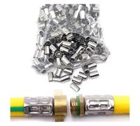 50 manchons de sertissage en acier inoxydable for tuyaux, kit de connecteurs à pression haute pression 11,5-31 mm for projets de bricolage de tuyaux d'échappement d'eau(13.8mm)