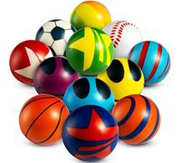 50 Mini balles Anti-Stress pour Enfants et Adultes - Lot de balles Anti-Stress Souples Assorties de 5,1 cm, Jouets sensoriels, Cadeaux d'anniversaire, Sacs Cadeaux et Petits Cadeaux pour Les Enfants