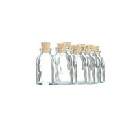 50 mini bouteilles en verre 6 cm avec bouchon liège - Graine Créative