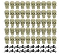 50 Mini Crânes, 20 Mini Araignées, Fournitures De Décoration De Vacances, Accessoires D'Artisanat
