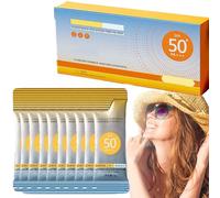 50 mini-crèmes solaires format voyage SPF 50+, résistantes à l'eau et longue durée Mini-crème solaire format voyage, protection UV ultra-légère (1pcs)