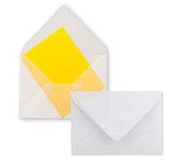 50 Mini Enveloppes Blanc Transparent 5,2 x 7,6 cm Enveloppes Miniatures | Enveloppes à rabat pointu, fermeture à humidifier, Petites Pochettes pour Messages - FarbenFroh by GUSTAV NEUSER