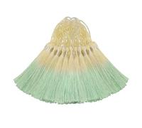 50 mini glands en soie pour loisirs créatifs DIY marque-pages fabrication de bijoux mignons perlés, boucles d'oreilles pour fille, porte-clés, remise de diplôme, petite clé, long ruban tissu couture